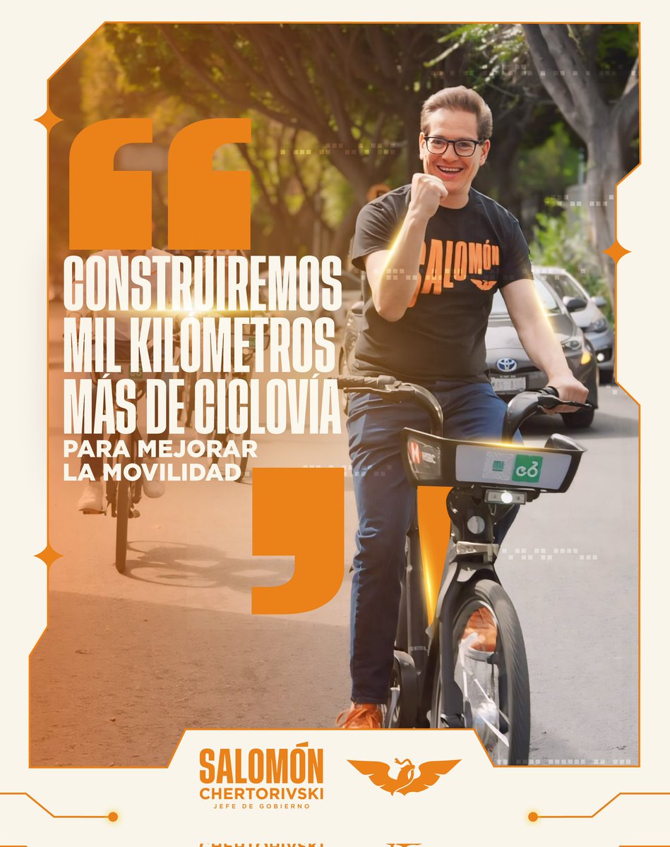Esta ciudad merece más opciones de movilidad. Para favorecer el uso de las bicicletas, necesitamos al menos 1,000 kilómetros más de ciclovías, con infraestructura que proteja a los ciclistas, sobre todo en la zona oriente y sur de la Ciudad de México. #PropuestasInteligentes