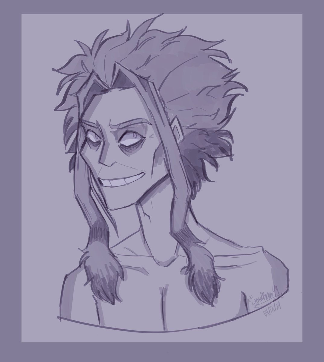 Trying to figure out how to draw him in my style.

#ToshinoriYagi #AllMight #MyHeroAcademia #MHA