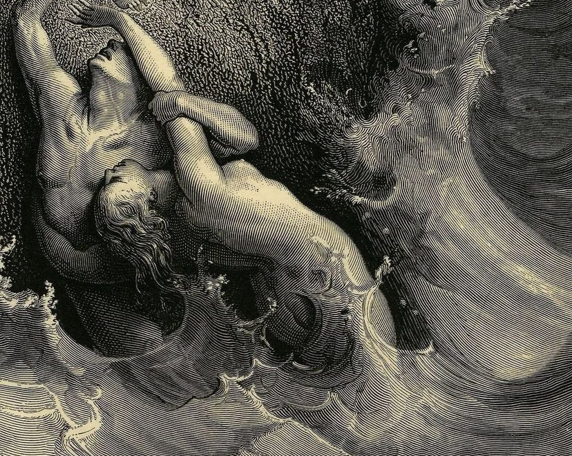 AcademiaAesthe1's tweet image. Detail from The Deluge, 1886 by Gustave Doré