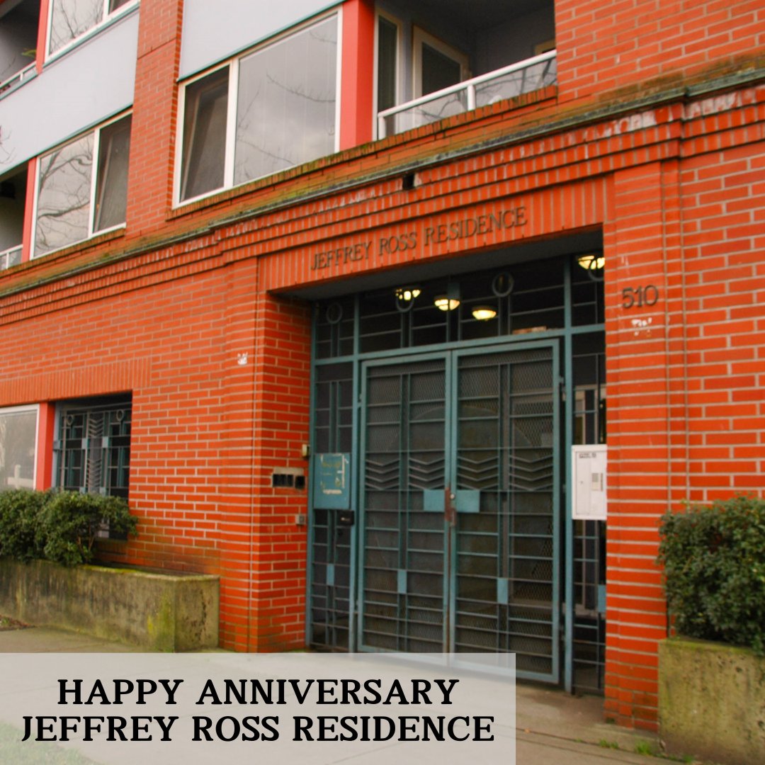 Happy Anniversary to the Jeffrey Ross Residence! The Ross is our senior-specific residence on the DTES and has been operating since 1993.