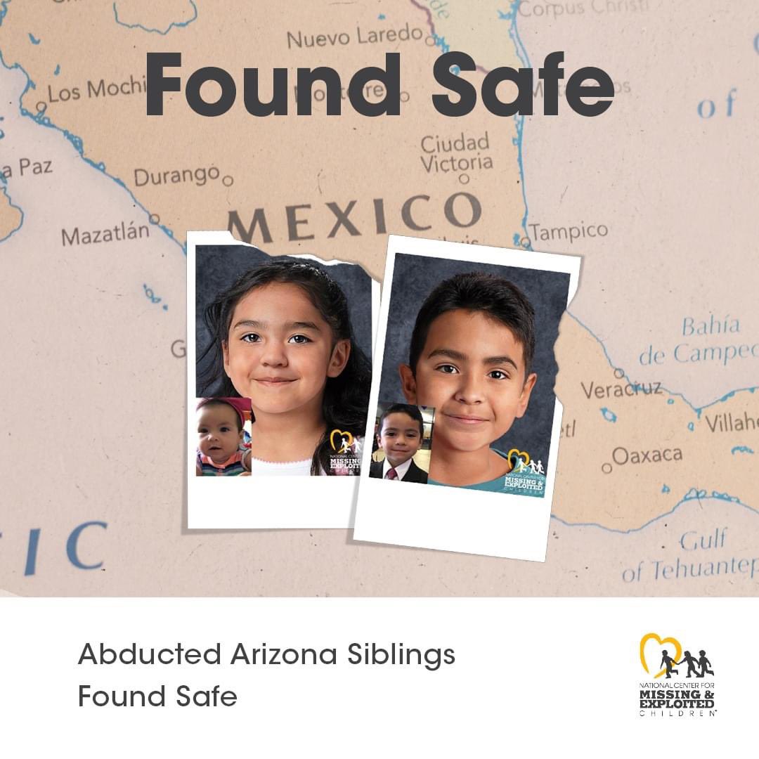 BREAKING NEWS: After nearly six years missing, Luis Ramirez, now 12, and his sister Kahmila, 6, missing  from Tucson, Arizona in 2018, have been FOUND SAFE in Mexico!

The family is grateful for the support and asked NCMEC to share their message: missingkids.org/blog/2023/coup…