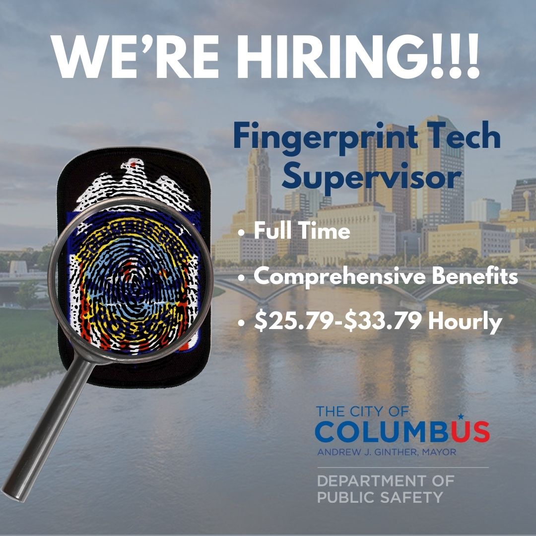 Come join our team as a Fingerprint Tech Supervisor! Details in the link below: governmentjobs.com/careers/columb…