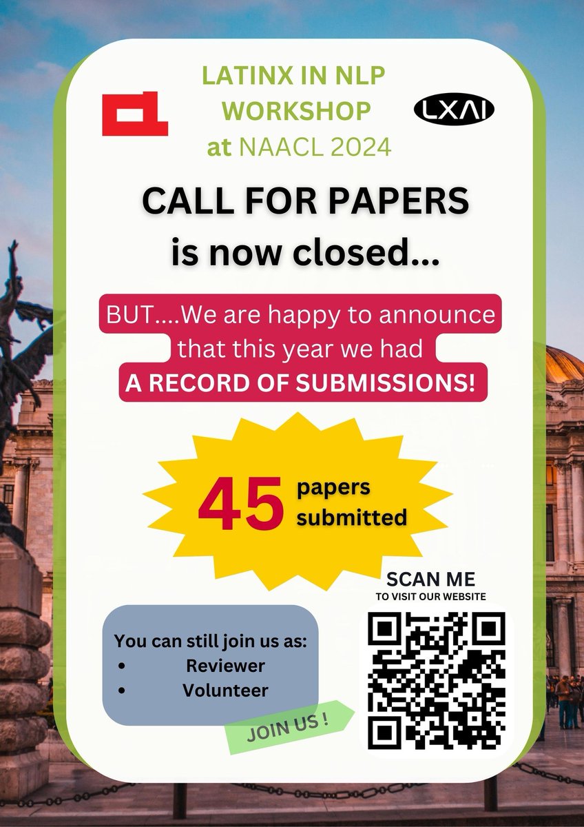 📢dear followers this week our CFP closed😥 but we are happy to announce that we broke a RECORD, 45 submitted! Now, let's wait for our reviewers to assess the submissions, good luck to everyone!🤗meanwhile check our site buff.ly/42ORpoL explore further & join us in Mex🇲🇽