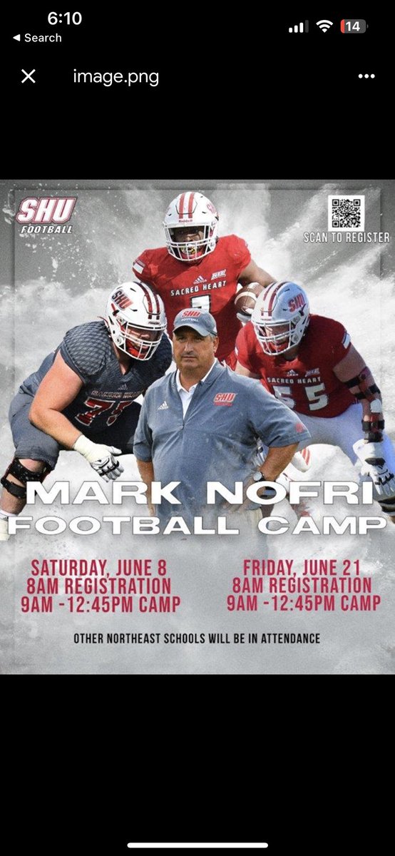 Thank you <a href="/Coach__Duke/">Kevin Duke</a> for the nice words on my film and Stepinacs football program and thanks for the personal invite to the SHU football prospects camp can’t wait to compete.
<a href="/StepinacSports/">Stepinac Athletics</a> 
<a href="/jerryflora1/">jerry flora</a>