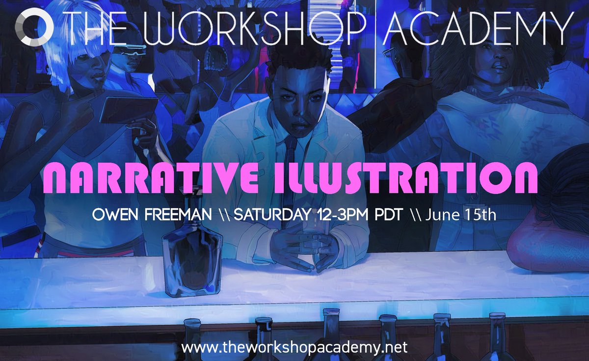 Owen Freeman will be teaching his beginner Narrative Illustration class this term! Sign to learn about how composition can affect the storytelling!! theworkshopacademy.net