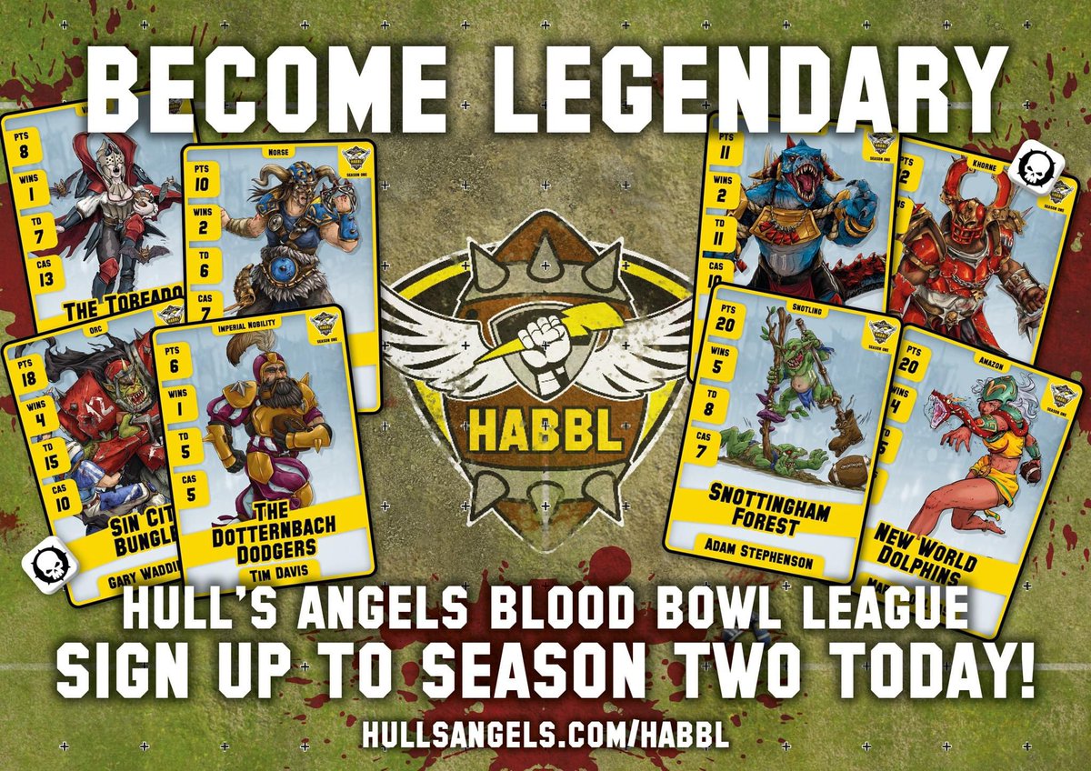 HullsAngelsClub's tweet photo. Are you a fan of #BloodBowl ??

Season Two of our league in #Hull kicks off on July 9, 2024!

All the information is available on the site:

https://t.co/mQ0ZDrKKsG… https://t.co/v6sE6ZnEwg