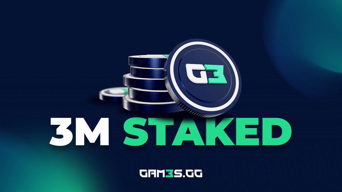 OVER 3M $G3 STAKED IN 24H 🔒 Don’t miss the opportunity to win rewards, qualify for airdrop phase 2, and get exclusive early access to upcoming features: gam3s.gg/token/staking/