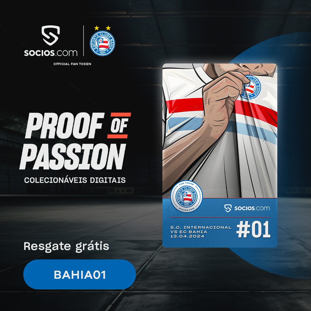 😉 Colecionável Digital liberado! 24h antes de cada jogo no Brasileirão você poderá resgatar grátis o seu na @SociosBrasil e ainda concorrer a uma camisa utilizada pelo craque da partida. 👉 Acesse provesuapaixao.com.br e insira o código que tá na imagem. #ProveSuaPaixão…