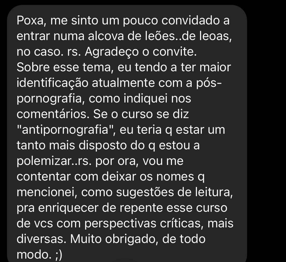 PessoalPodcast's tweet photo. hoje fizemos um post falando dados alarmantes de violência na indústria pornográfica e recebemos "aula" de macho arrogante falando sobre pós-pornografia kkkkkkk https://t.co/bXfWWc0EVO
