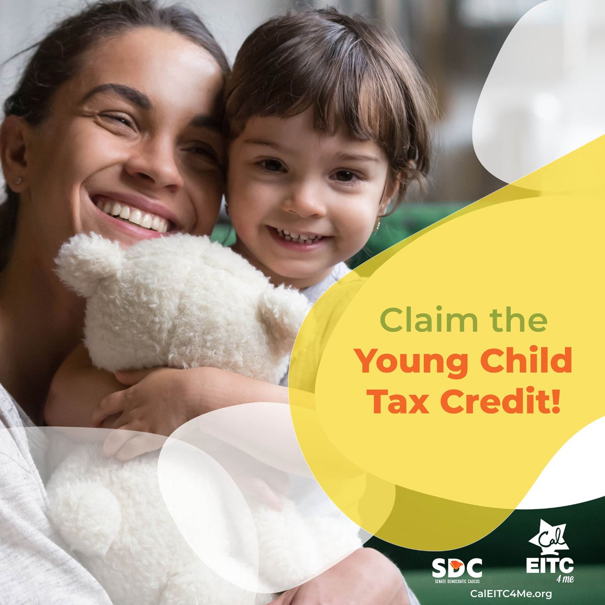 The Young Child Tax Credit can help parents get needed money for groceries, diapers, childcare & more. Parents with children under the age of 6 might qualify. Calculate your eligibility: caleitc4me.org/eitc-calculato… #CALeg #Taxes #CalEITC @CalEITC4Me @CalFTB