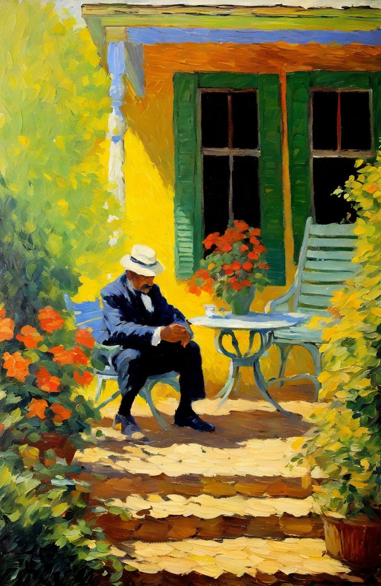 Man sat on porch 🪑
#AI #AIArtCommunity #AIArtGallery #AIArtwork #AIArtistCommunity #Impressionist #Impressionism