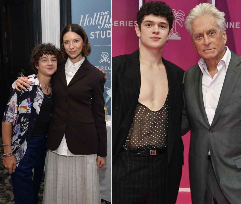 It took me a moment to recognize Noah Jupe! He’s not so little anymore. I’m excited to see him in #Franklin on AppleTV+. #CaitríonaBalfe #NoahJupe #MichaelDouglas