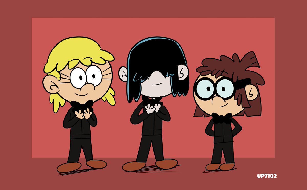 Lana, Lucy and Lisa in black suits Suggested by @GylmarGeniusCat via DeviantArt. #TheLoudHouse #LisaLoud #LucyLoud #LanaLoud