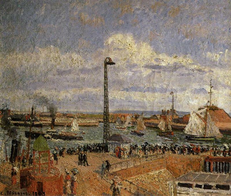 The Pilot's Jetty, Le Havre High Tide, Afternoon Sun wikiart.org/en/camille-pis…