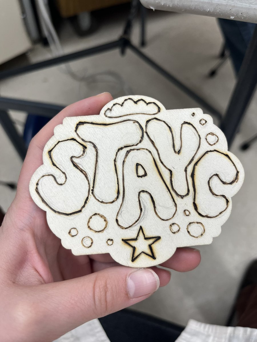 We did woodburning with the kids today so i made it stayconf :)
