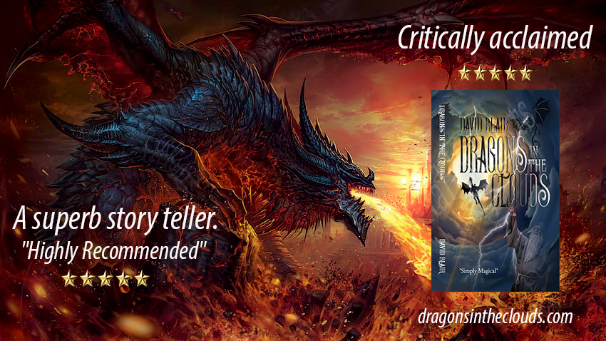 #BooksWorthReading #EpicFantasy 'It simply isn’t an adventure worth telling if there aren’t any dragons.’ - J.R.R. TOLKIEN 'Dragons in the Clouds' by David Blair dragonsintheclouds.com #adventure #2022IPA #IndependentPressAward #Distinguished #Favorite #FANTASYBOYS