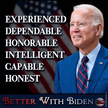 I support President Biden.... Raise your hand if you believe it's better with Biden ✋🏼