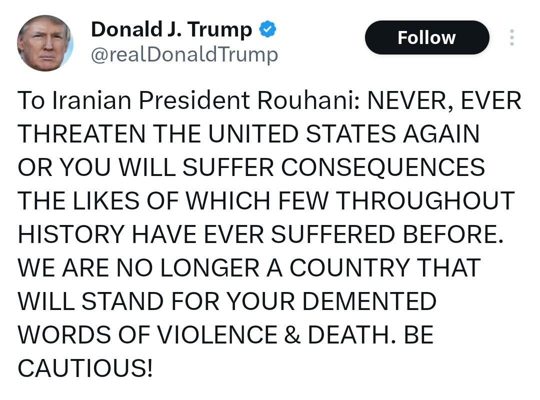I'm old enough to remember when we had a President 👇 Iran wouldn't dare fuck with