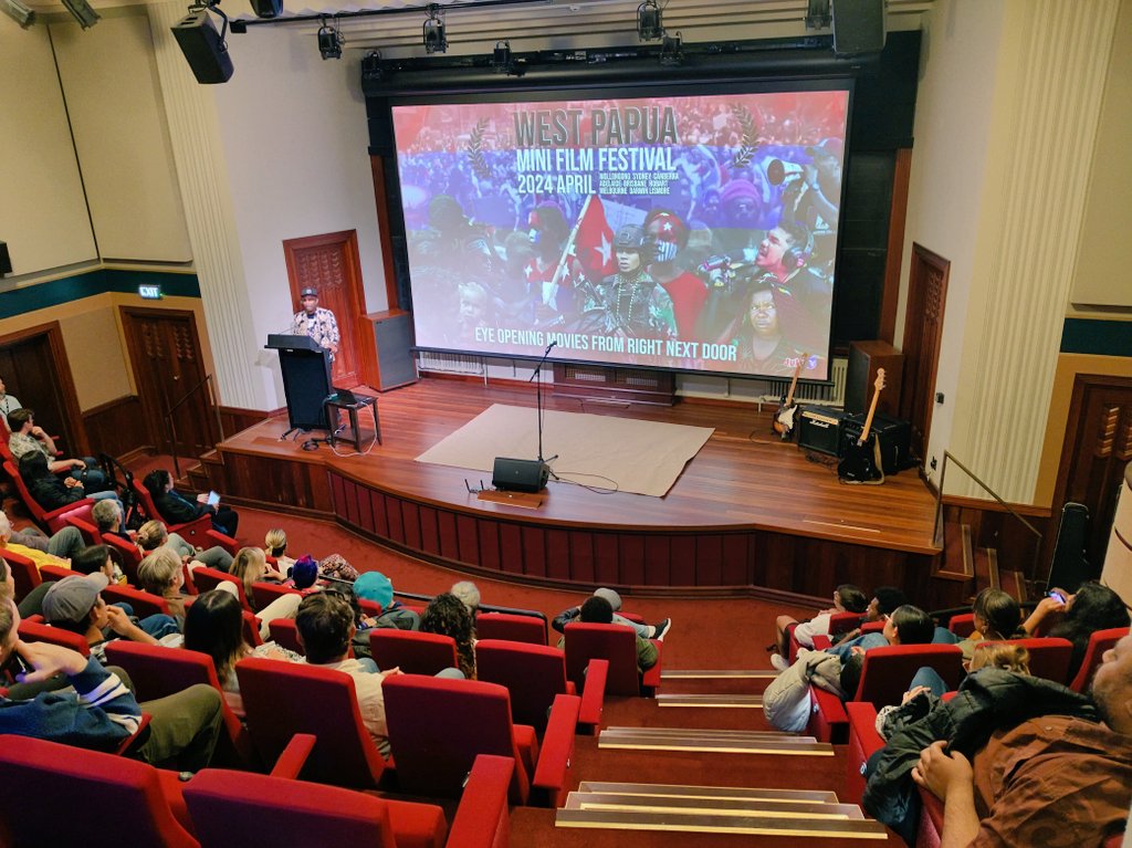 THANKYOU, Canberra, for showing up & being present at the West Papua Mini Film Fest. We exceeded our expectations with people walking in even though the ticketing box closes. Today (13/04), the screening at the Mercury Cinema Adelaide. Tmrw (14/04), VENTSpace Brisbane, SOLD OUT!