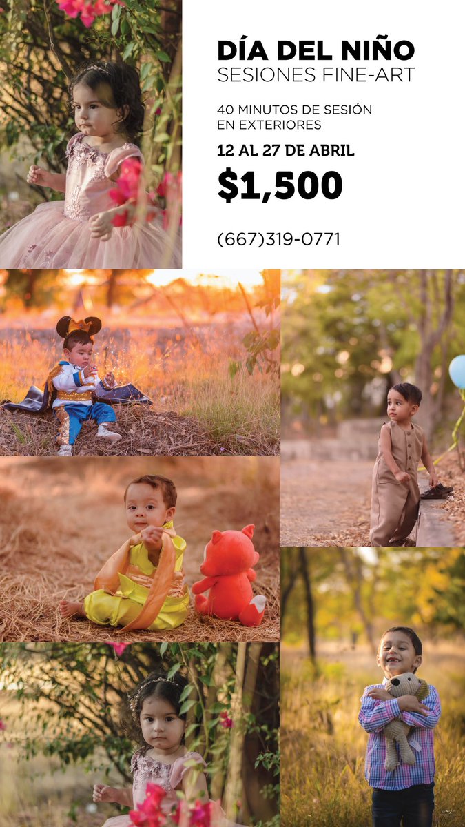 Para la gente bonita de Culiacán que quiera celebrar a sus chilpayates, tengo agenda abierta para sesiones fine-art kids ✨

Ayúdenme a darle RT
