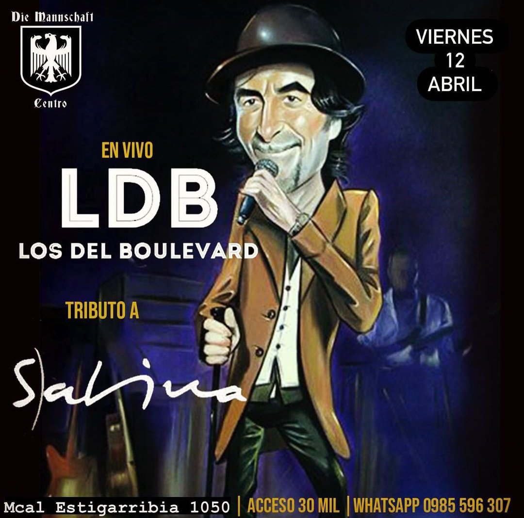 @DaveWeil84 MÚSICA. @LOSDELBOULEVARD EN VIVO. 22H. @diemannschaftpy CENTRO (Mcal. Estigarribia e/ Brasil y EEUU) Entradas GS 30MIL