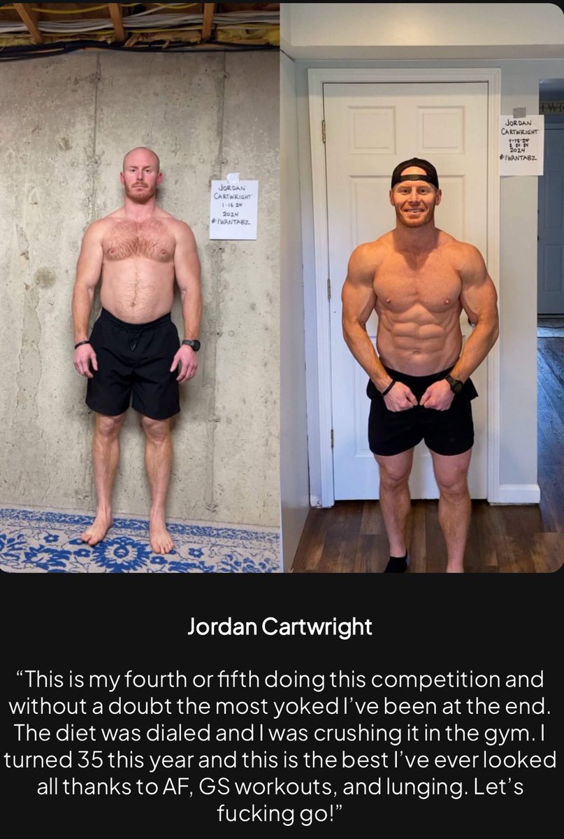 #IWantAbz 40 Day Contest TOP 10 🏆 Congrats to Jordan Cartwright for finishing 5th Stay tuned tomorrow for the next TOP 10 finisher 🔥 MaxEffortMuscle.com