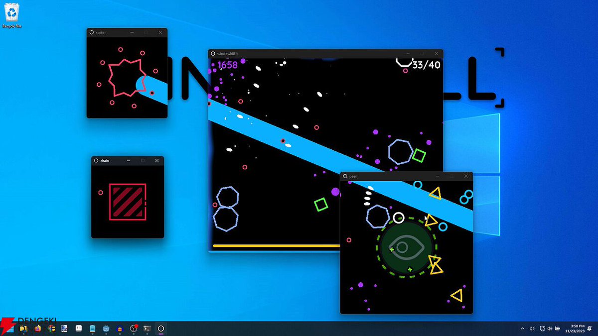 『Windowkill』はだんだんと狭くなるウィンドウを撃って広げながら敵と戦うローグライクシューティング【電撃インディー#595】 #WindowKill #indiegame dengekionline.com/article/202404…