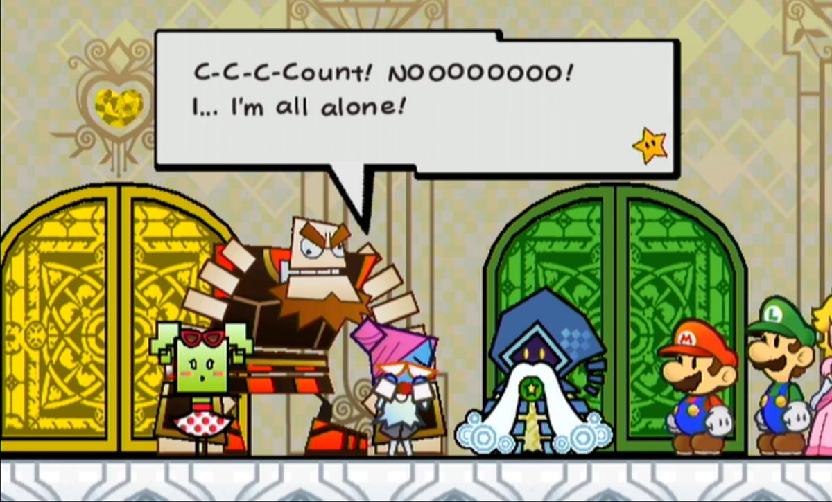 this was the saddest moment to me in all of super paper mario and nastasia isn't even that important to the plot 😭