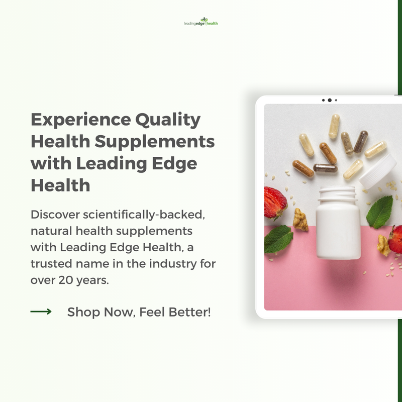 Discover the power of nature with Leading Edge Health's scientifically-backed, premium health supplements. 🌿 Visit our website at leadingedgehealth.com to explore our diverse product range and learn more about how we're revolutionizing the supplement industry. 💻