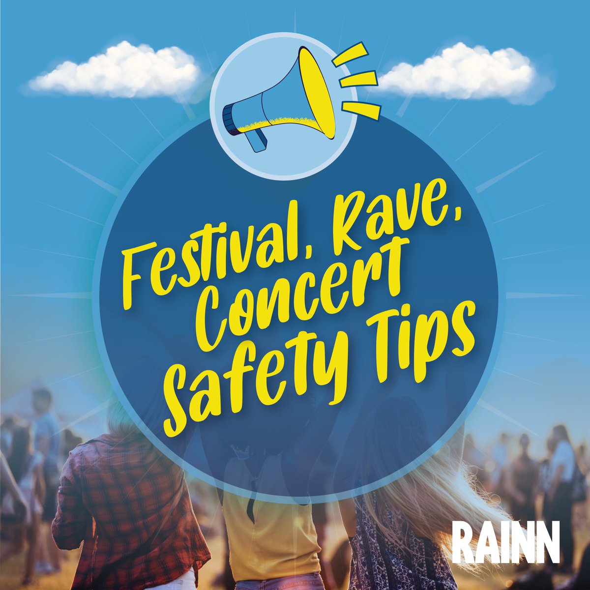 ✅Outfit ✅ Tickets ✅ Safety CHECK! Share our festival, rave, and concert safety tips with your festie bestie.🎶⬇️ rainn.org/news/festival-….