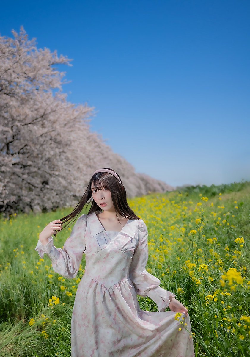 In frame:  天音れい さん
Location: #埼玉県

#桜 #🌸 #菜の花 #青空
#portrait #ポートレート
#strobist #ストロビスト
#ファインダー越しの私の世界
#カメラマン #フォトグラファー
#松本市
#出張撮影  #撮影依頼 承ります。