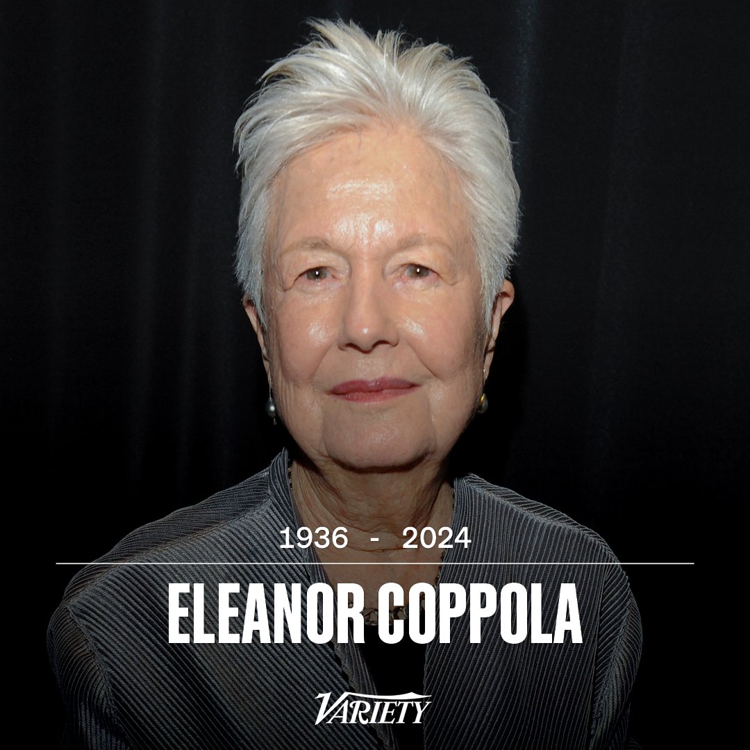 Eleanor Coppola, a writer and American filmmaker who chronicled her husband Francis Ford Coppola's taxing 238-day production of “Apocalypse Now” in her documentary “Hearts of Darkness: A Filmmaker’s Apocalypse,” has died. She was 87.

bit.ly/3xxDeZL