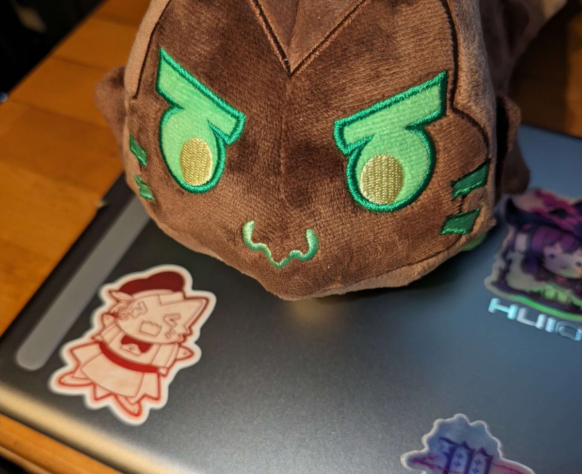 I got my plush (mug pending) and was able to reclaim one of the stickers from the box for my tablet. hurray. #PichiLive
