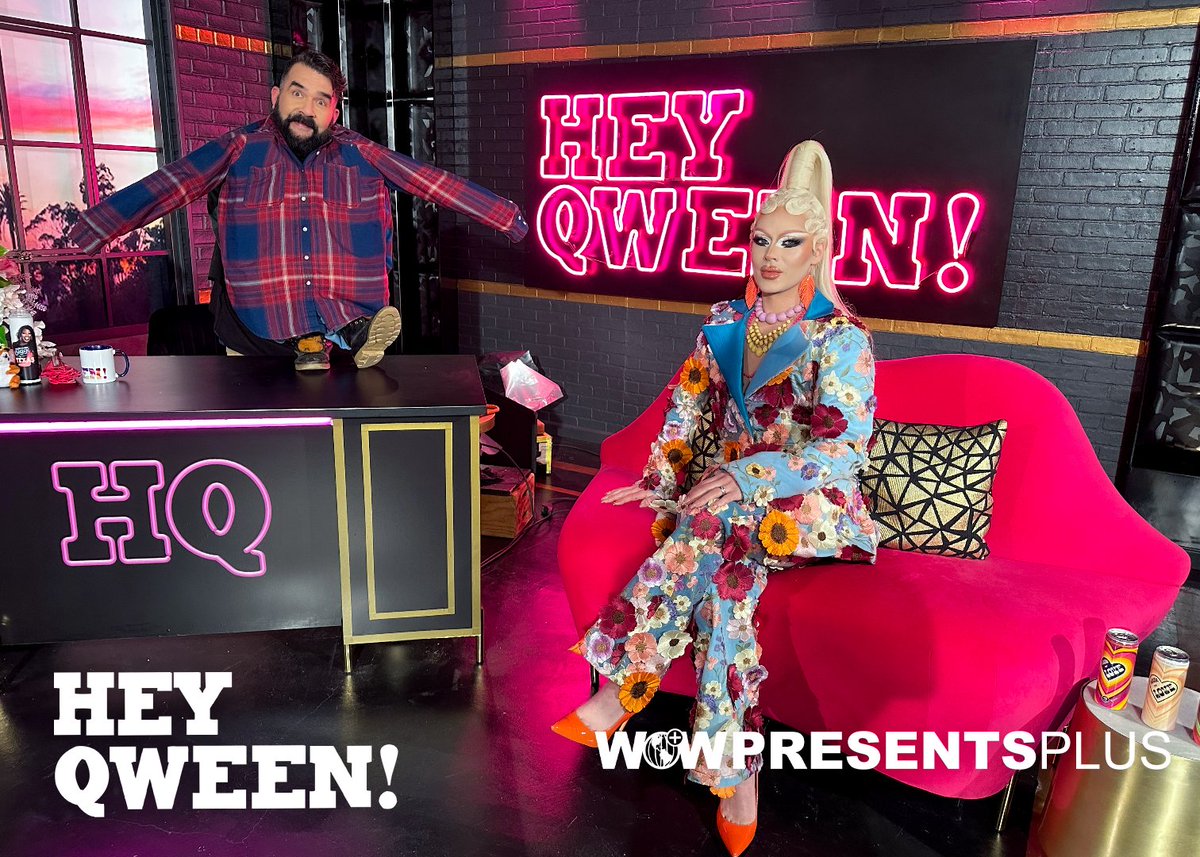 Don't miss #DragRace diva Q spilling all the tea with @GayPimp on @heyqweentv Streaming now on @wowpresentsplus worldwide.