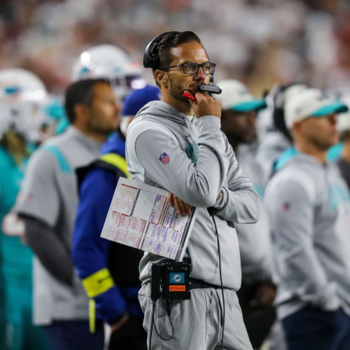 NEWS: #Dolphins hear coach Mike McDaniel “CRIES A LOT” and is “an emotional guy,” says Terron Armstead, McDaniel puts his team’s losses on himself and he can get emotional reviewing plays with the team. (Via NBC)