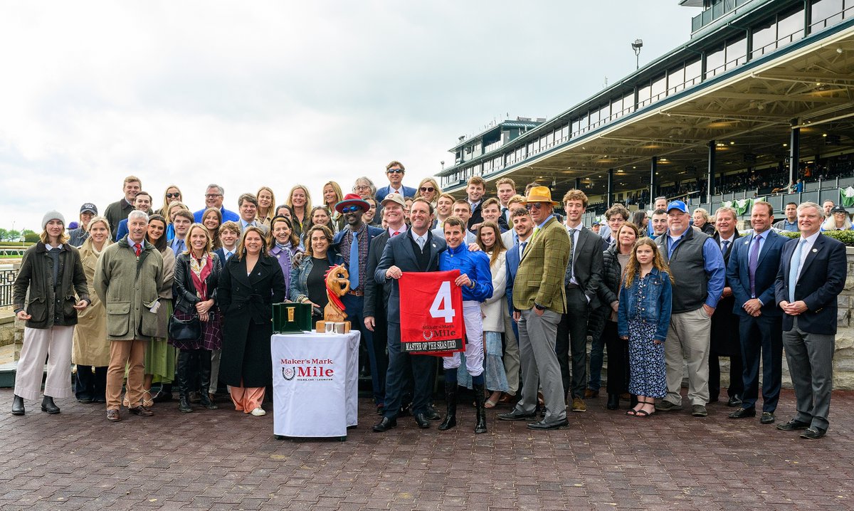 Impressive win by #MasterofTheSeas with William Buick in the G1T @MakersMark Mile @keenelandracing for trainer Charlie Appleby and owner/breeder @godolphin! 🌟