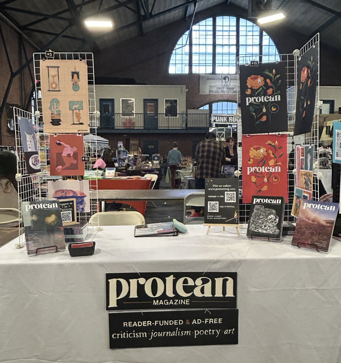 We're tabling at the Punk Rock Flea Market in Philadelphia—tonight until 10 p.m.!