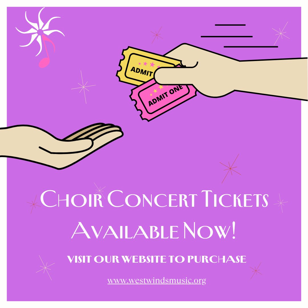 WestwindsMusic's tweet photo. Tickets for our choir concert are now live! Purchase them here: https://t.co/oxYWZcDeRV. Hope to see you there! 
#choir #livemusic #calgaryevents #yyc #music https://t.co/Uu0VpUvyrW