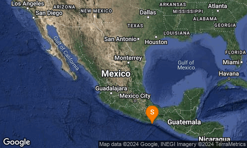 SISMO Magnitud 4.2 Loc 29 km al SURESTE de CRUCECITA, OAX 12/04/24 16:23:21 Lat 15.52 Lon -96.05 Pf 10 km