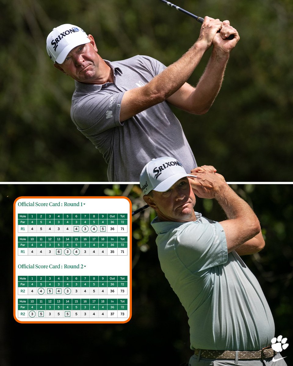 It's been a strong start at @TheMasters for Lucas Glover! Lots of golf still to play over the weekend! 👏⛳️ #GoTigers || @ClemsonMGolf