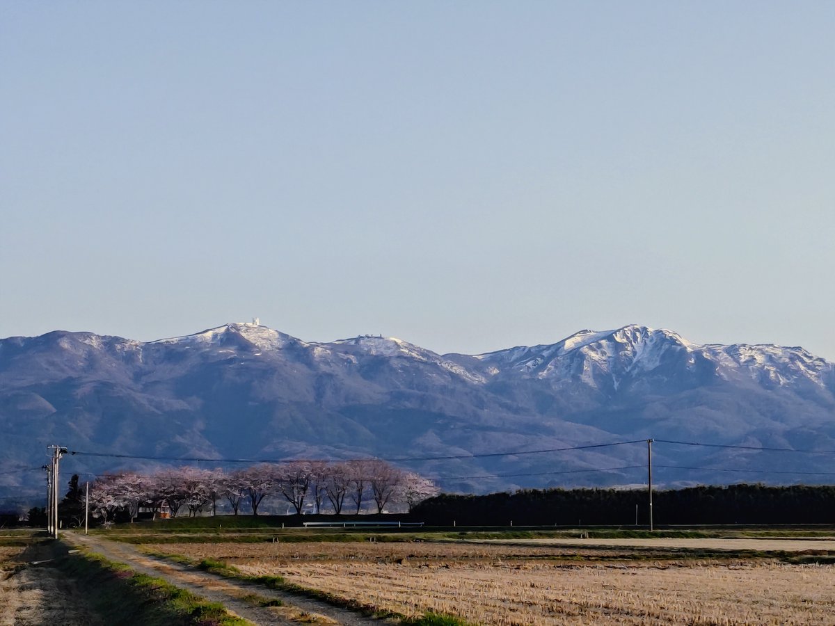 今朝の大佐渡山脈