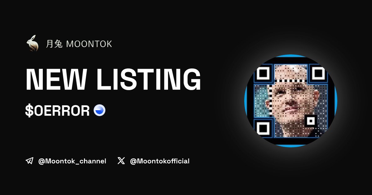 ⚡ 月兔雷霆 - Moontok Xpress 01010011 01001111 01001100 ($0ERROR) moontok.io/coins/01010011… 0x4E3982535BbD010F3aB0a6A95ce4387a7142be72 LIQ: $7,292 | MC: $17,905 #altcoin #memecoins @erroronbase @moontokofficial