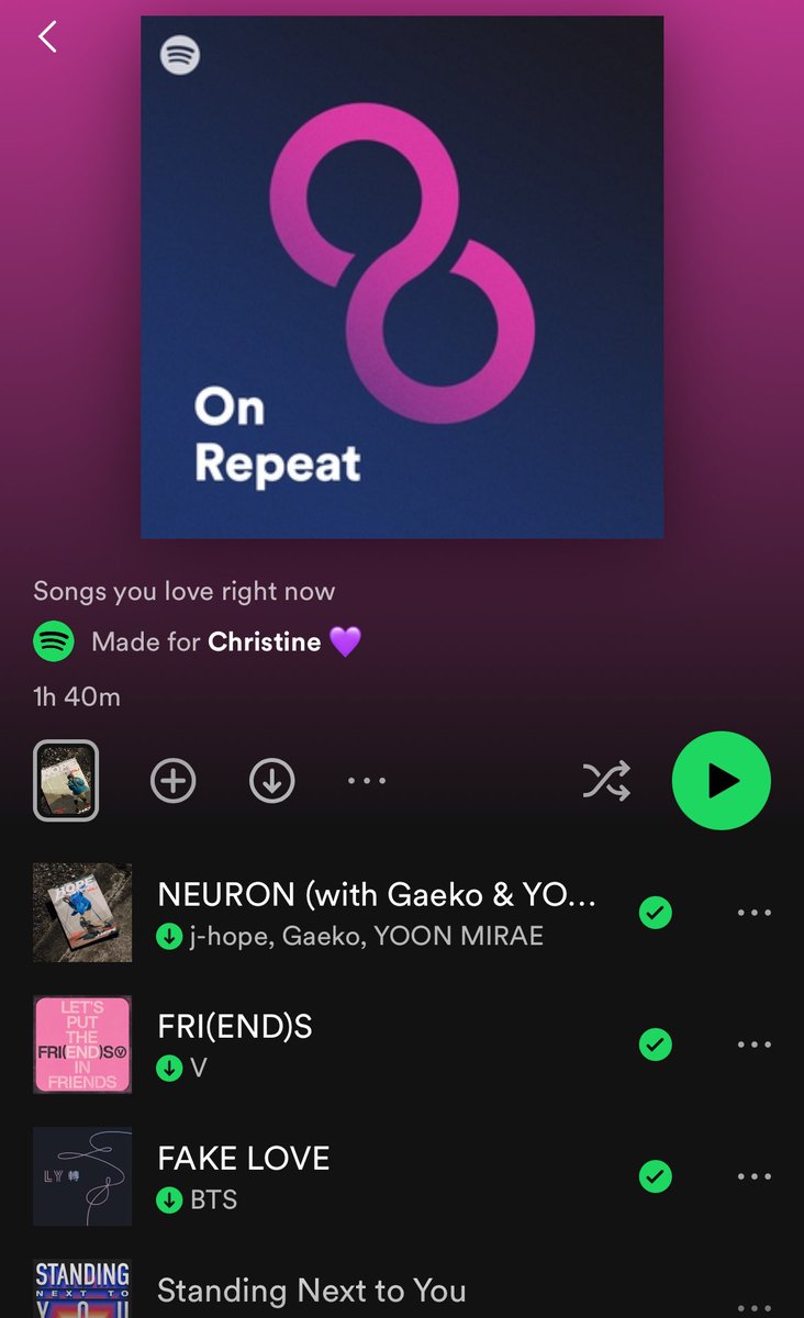BTSOT7Canada's tweet photo. NEURON CHALLENGE
π£π£π£π£π£π£π£
1οΈβ£Check if Neuron is at the top of your Spotify On Repeat playlist.
2οΈβ£If it is: post a screenshot + a favorite photo of Hobi.
3οΈβ£If it isn't: play HOTS and a focused playlist until it is. Then do 2.
πΌπ΅π΅πΌ
Pass it on!πΏ
#NeuronChallenge #Jhope https://t.co/Rvv1bDq1up
