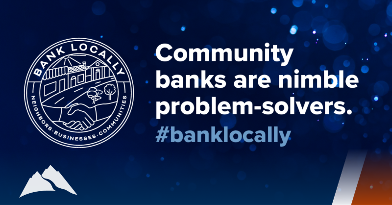 Being a community bank has some major advantages! We can make on-the-spot decisions quicker than the big banks! #BankLocally