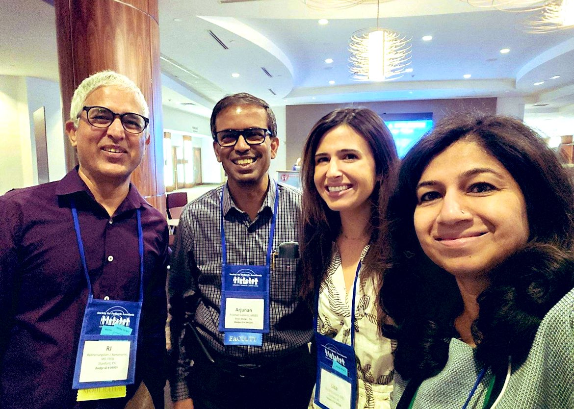 A special group of #PedsPain researchers led by the one and only @Vidyachidambar1. It’s been an honor working with @rjramamurthi, Drs Arjunan Ganesh, and Connie Monitto for the last 5 years! #PedsAnes24