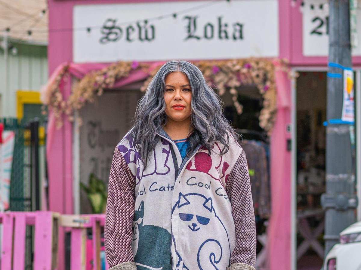 Chicana fashion designer and business owner Claudia Rodríguez-Biezunski, (Sew Loka) is tackling textile waste by breaking down barriers and proudly welcoming BIPOC and underserved communities through affordable, upcycled handmade goods. #AFPH #BarrioLogan bit.ly/3TTLF9n