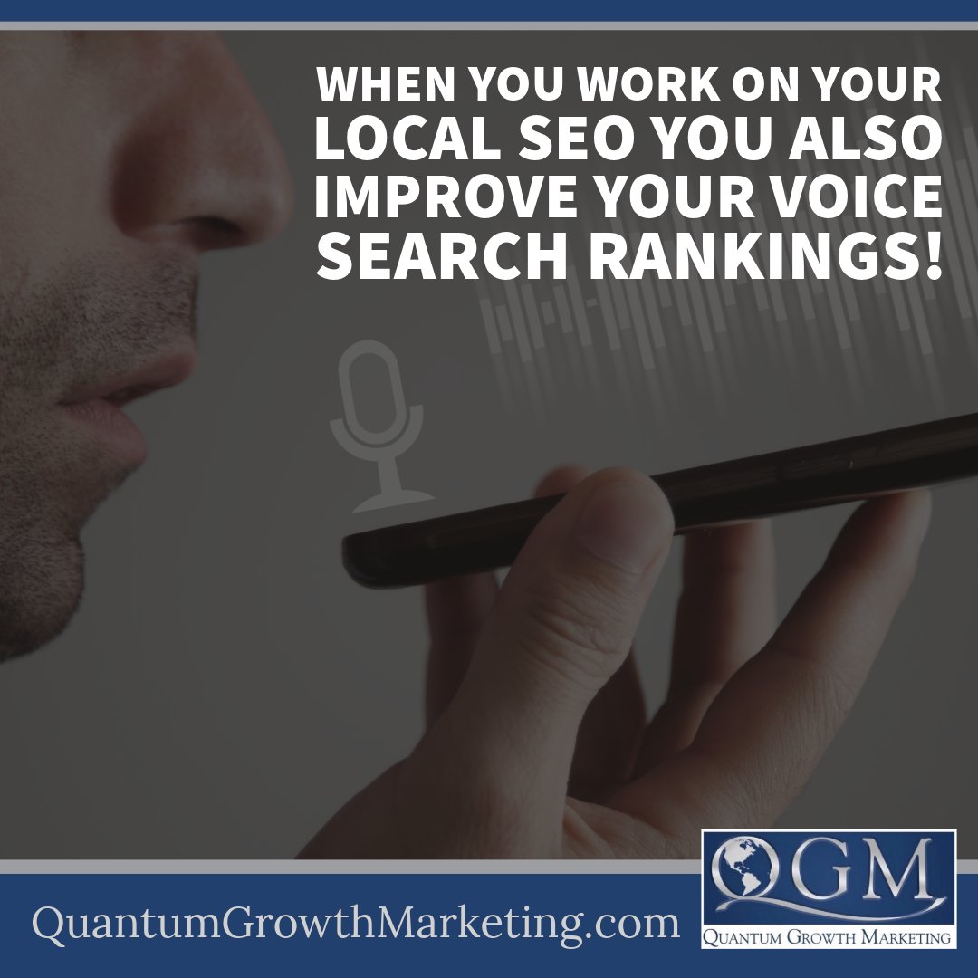 🗣 When you work on your local SEO you also improve your voice search rankings! Contact Your Digital Marketing Agency: quantumgrowthmarketing.com Many of the items that improve your Local SEO also assist your rankings in voice search. Focus on natural language and long-tail…