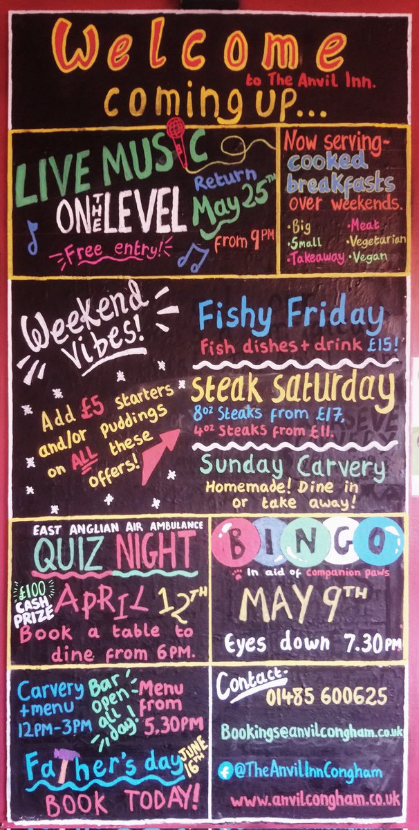 Lots coming up! 👀 🎶

#kingslynn #Norfolk #pub #realale #gin #carvery #local #sundayvibes #steaknight #livemusic #music