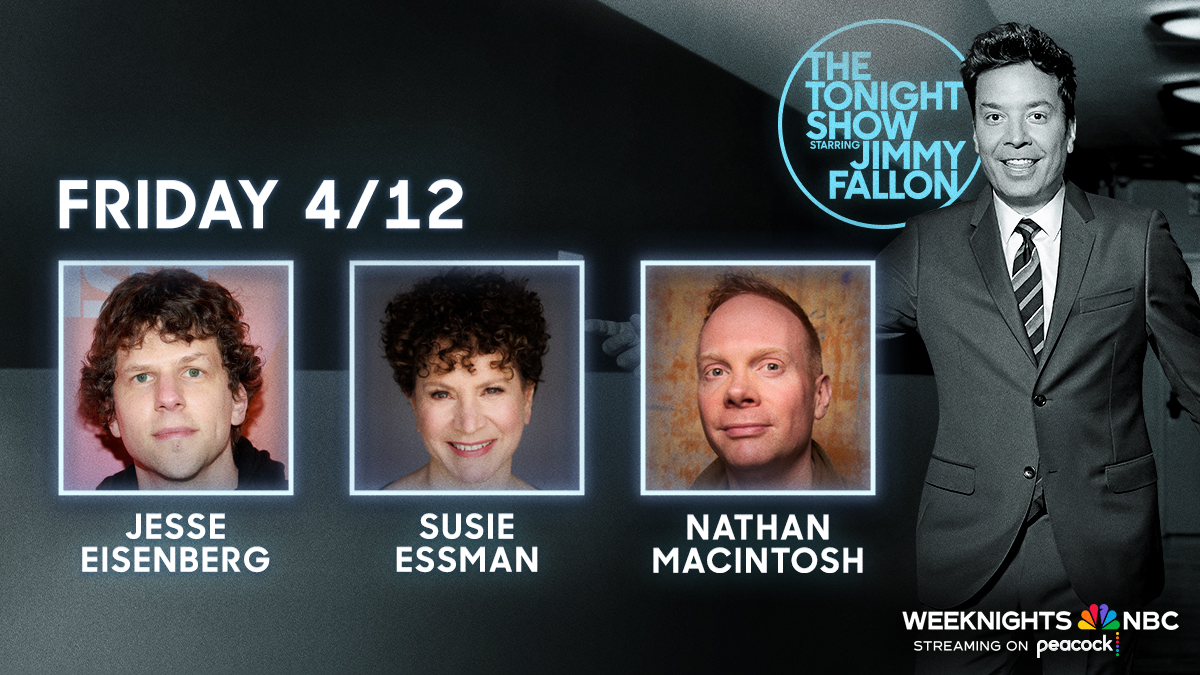 TONIGHT: 🎤 Special appearance from @JanetJackson ☀️ Jesse Eisenberg 📺 @SusieEssman 😂 Stand-up from @Nathanmacintosh #FallonTonight