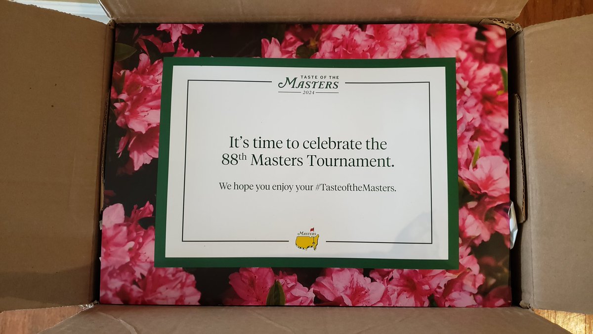 Happiness in a box...A Taste of the Masters... @TheMasters #MastersWeek #themasters #augustanational #masters #golf #FridayFeeling